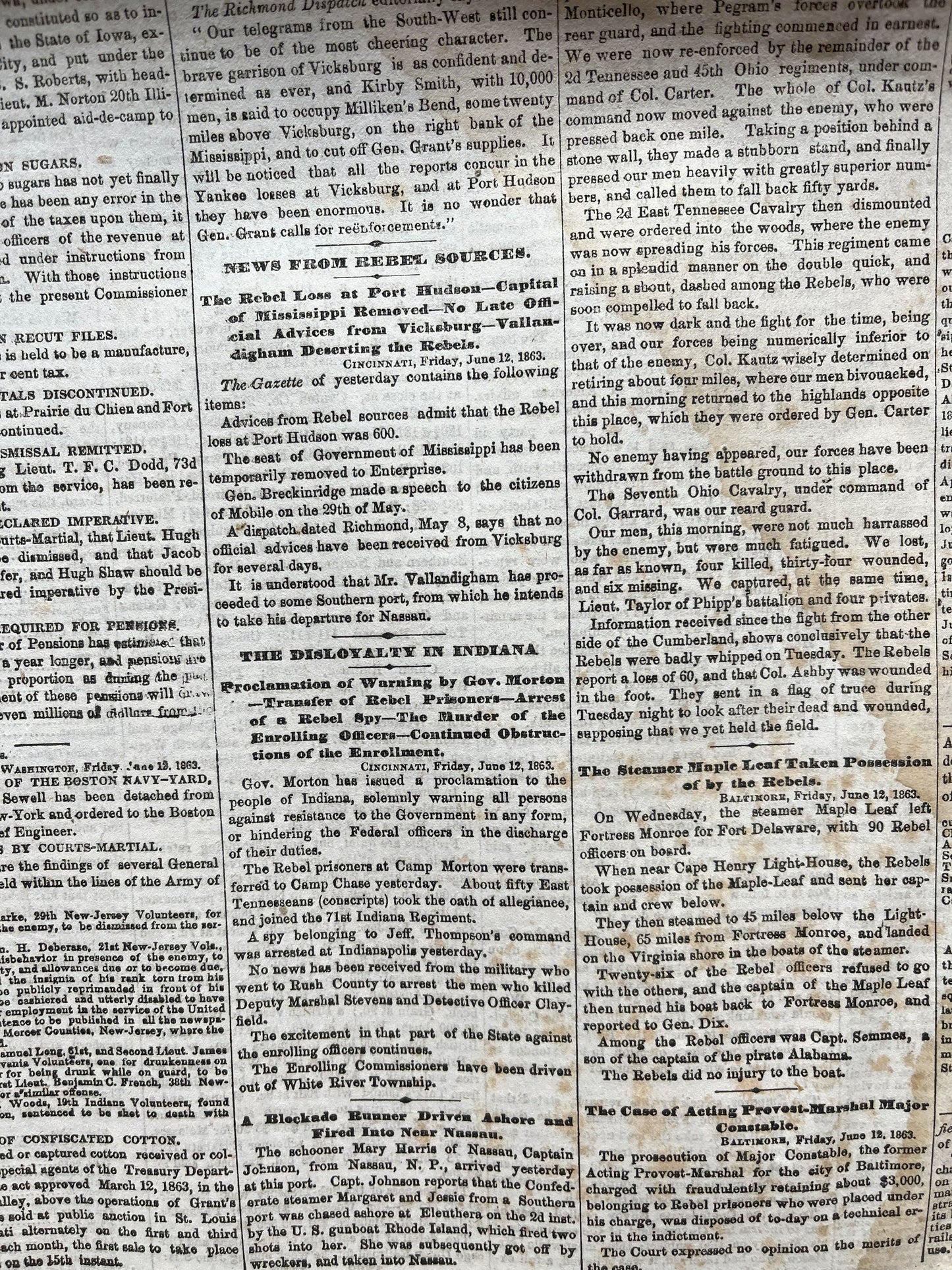 1863 Battle at Vicksburg, Ulysses S Grant Vs Lee, Civil War Map Original Newspaper, Virginia History Memorabilia, Gifts for Dads Civil War