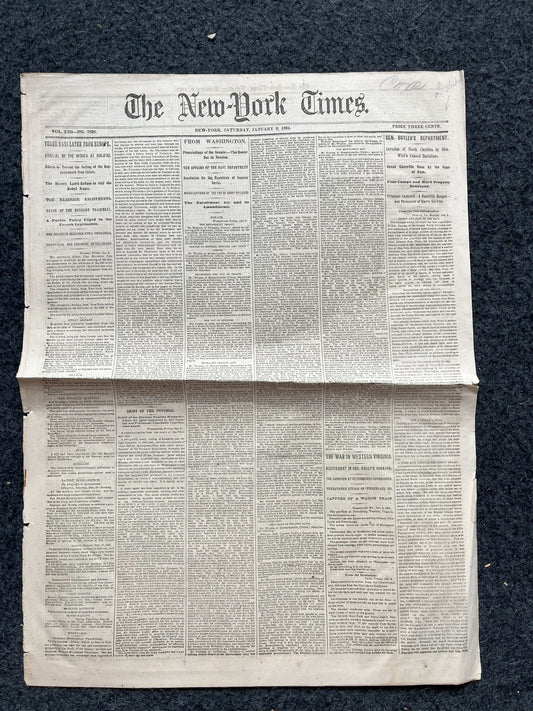 1864 Black Regiments under General Wild, Civil War Original Newspaper, History Memorabilia Gift, Gifts for Dad, Vintage Collectibles