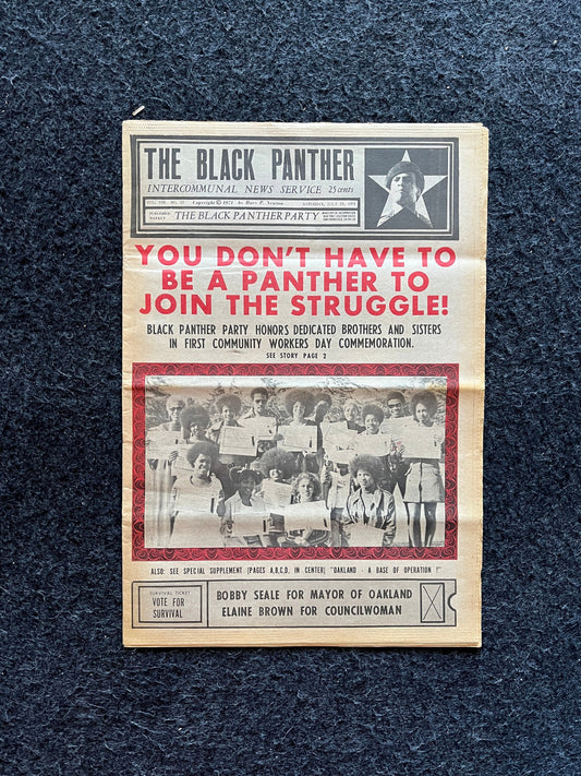 1971 Black Panther Recruitment Advertisement, Education Art, Civil Rights Memorabilia, African Wall Decor, Liberal Gifts, Vintage Black Art