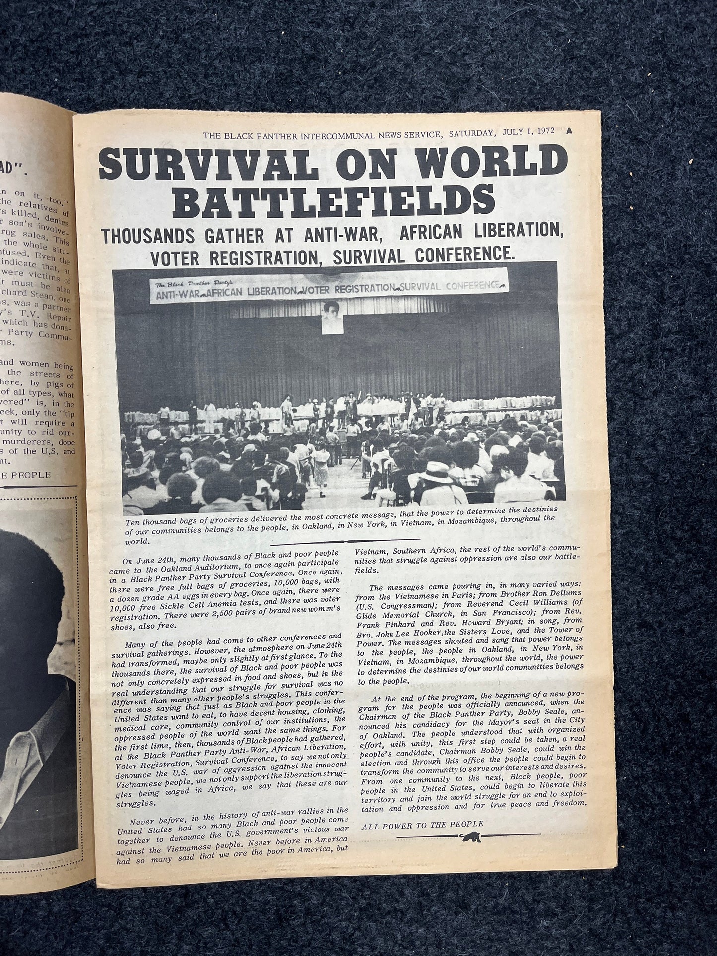 1971 Chicago Black Panther Party, Black Excellence, California Souvenir, Oakland Souvenirs, Political Propaganda, Vintage Newspaper