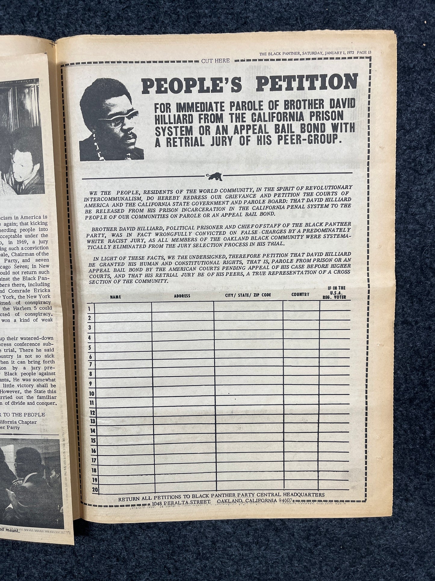 1971 Larry Blaylock Murder by Police, Black Excellence, California Souvenir, Oakland Souvenirs, Political Propaganda, Vintage Newspaper