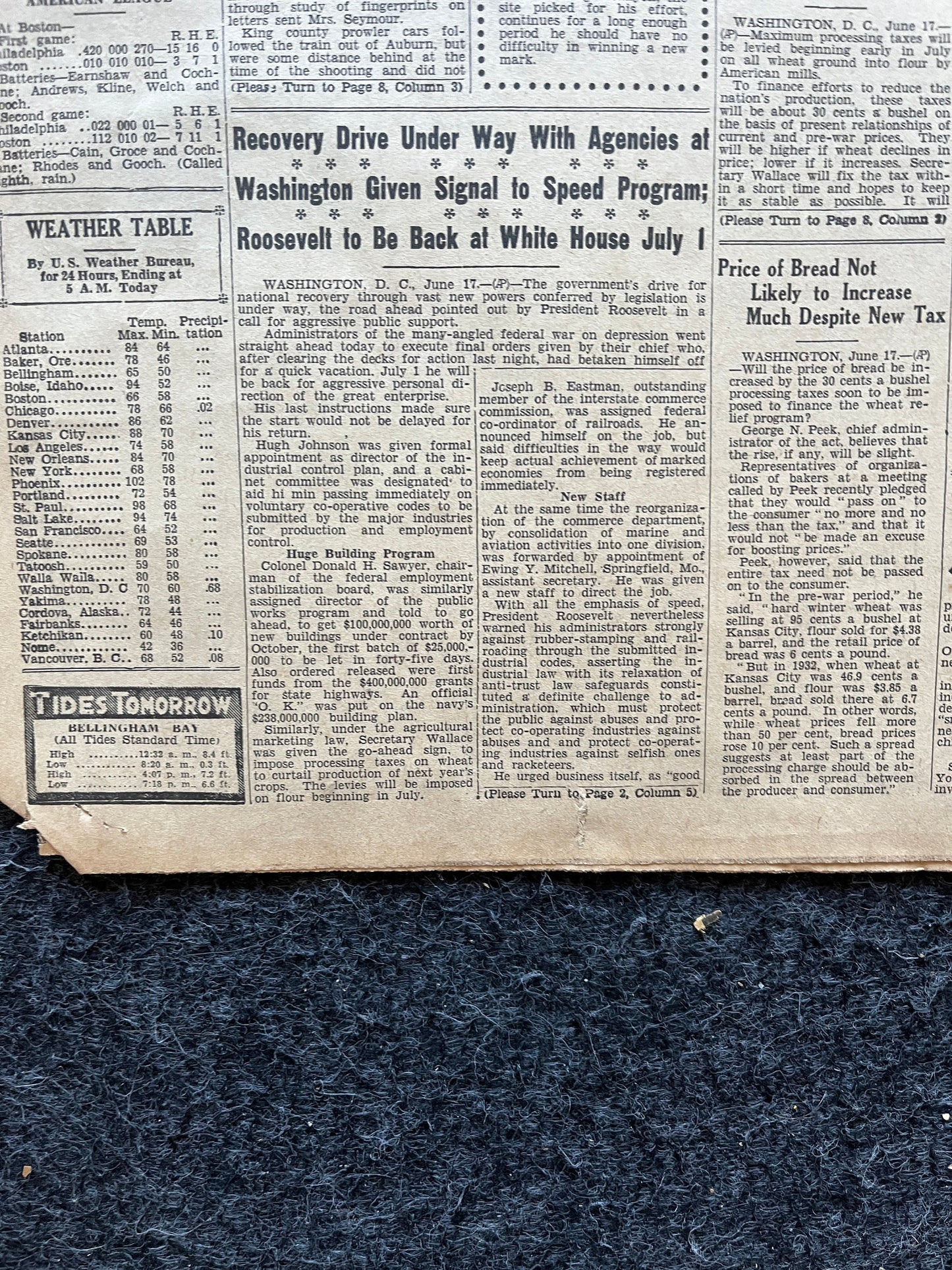 Authentic KC Massacre 1933 Newspaper, John Dillinger Fbi, Kansas City Memorabilia Souvenirs, True Crime Memorabilia, Bar Mancave Gifts