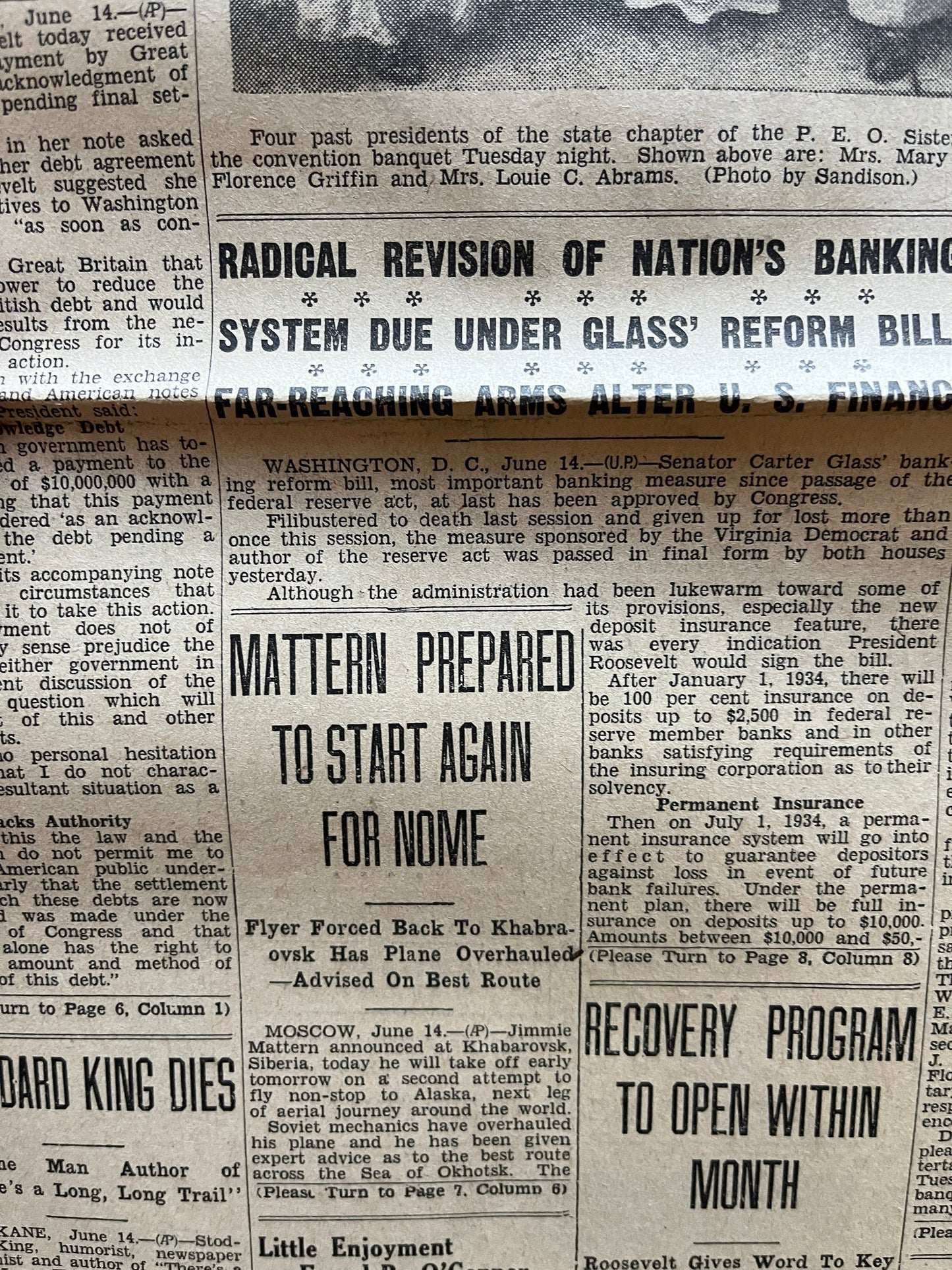 1933 FDR vs US Senate New Deal - Great Depression Dustbowl – New Deal Era Relief and Climate Activism, President Gifts, Political Gifts