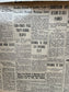 1933 Oklahoma Escaped Convicts, Original Vintage Newspaper, Great Depression Gangster Collectible, Man Cave Bar Art Gifts, Gifts for Him