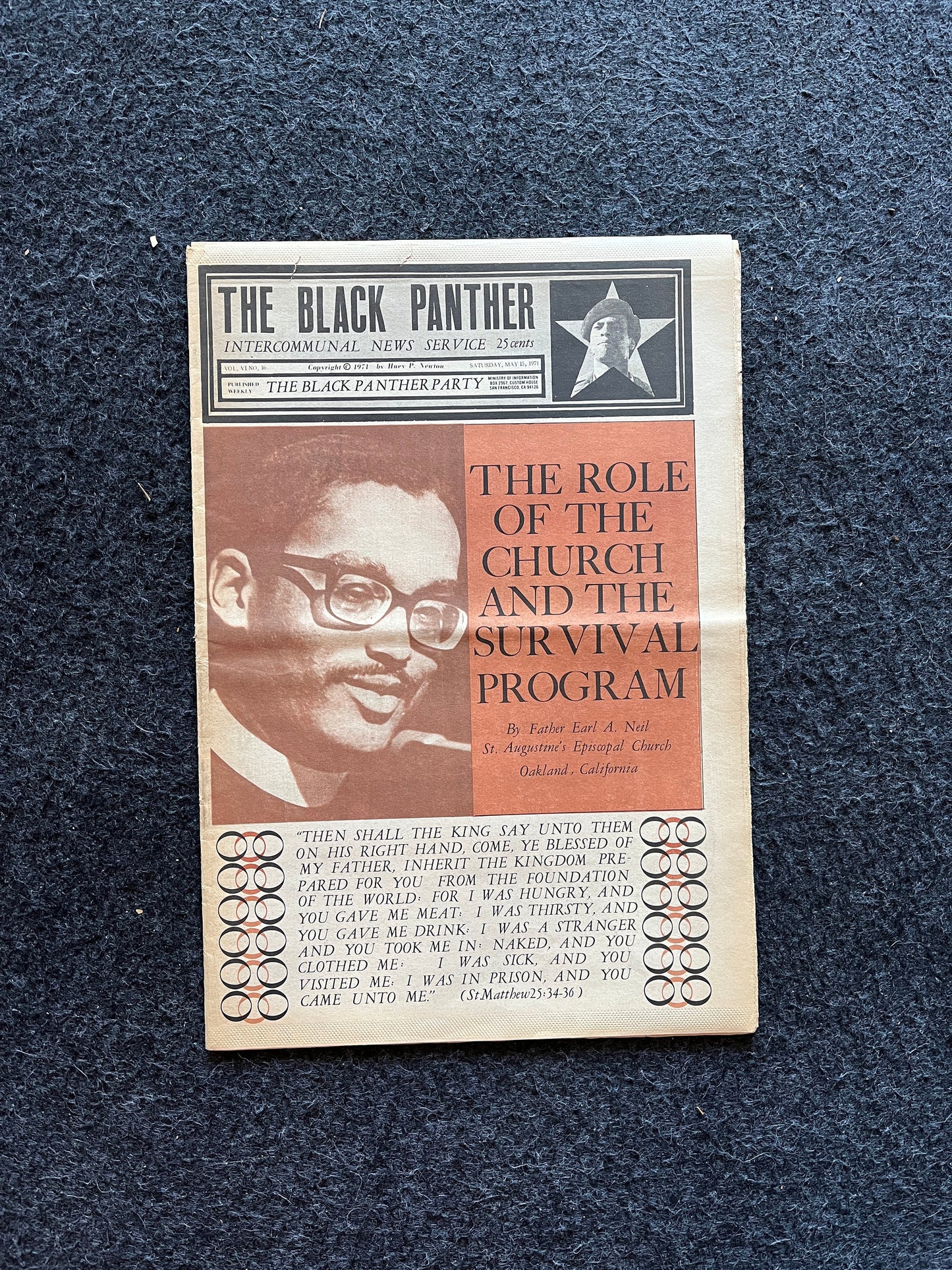 1971 Religion and the Black Panther Political Party, Black Excellence, Civil Rights Memorabilia, African Wall Decor, Antifa Liberal Gifts