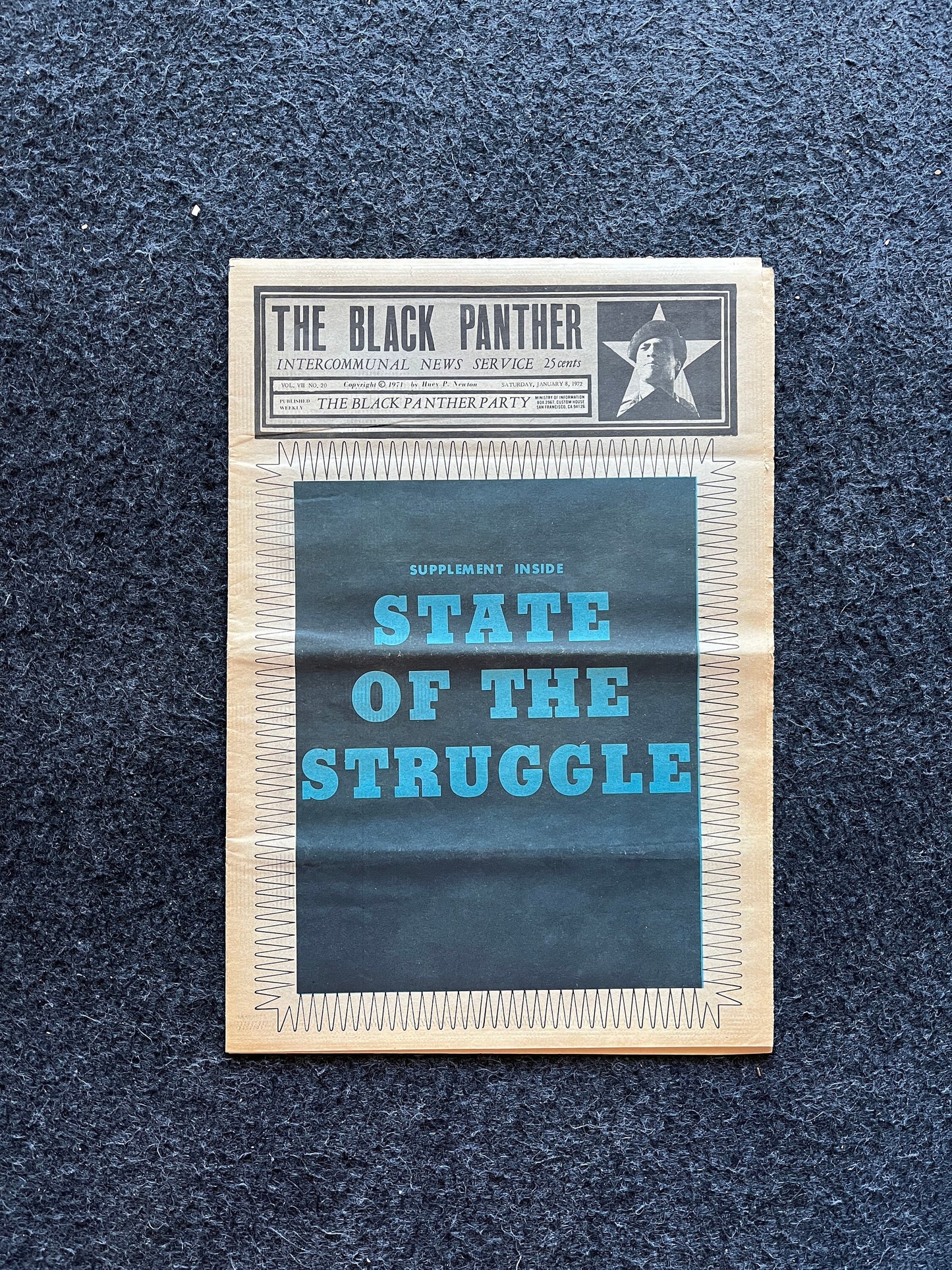 1971 State of Our Struggle, Black Panther Political Party, Education Art, Civil Rights Memorabilia, African Wall Decor, Antifa Liberal Gifts