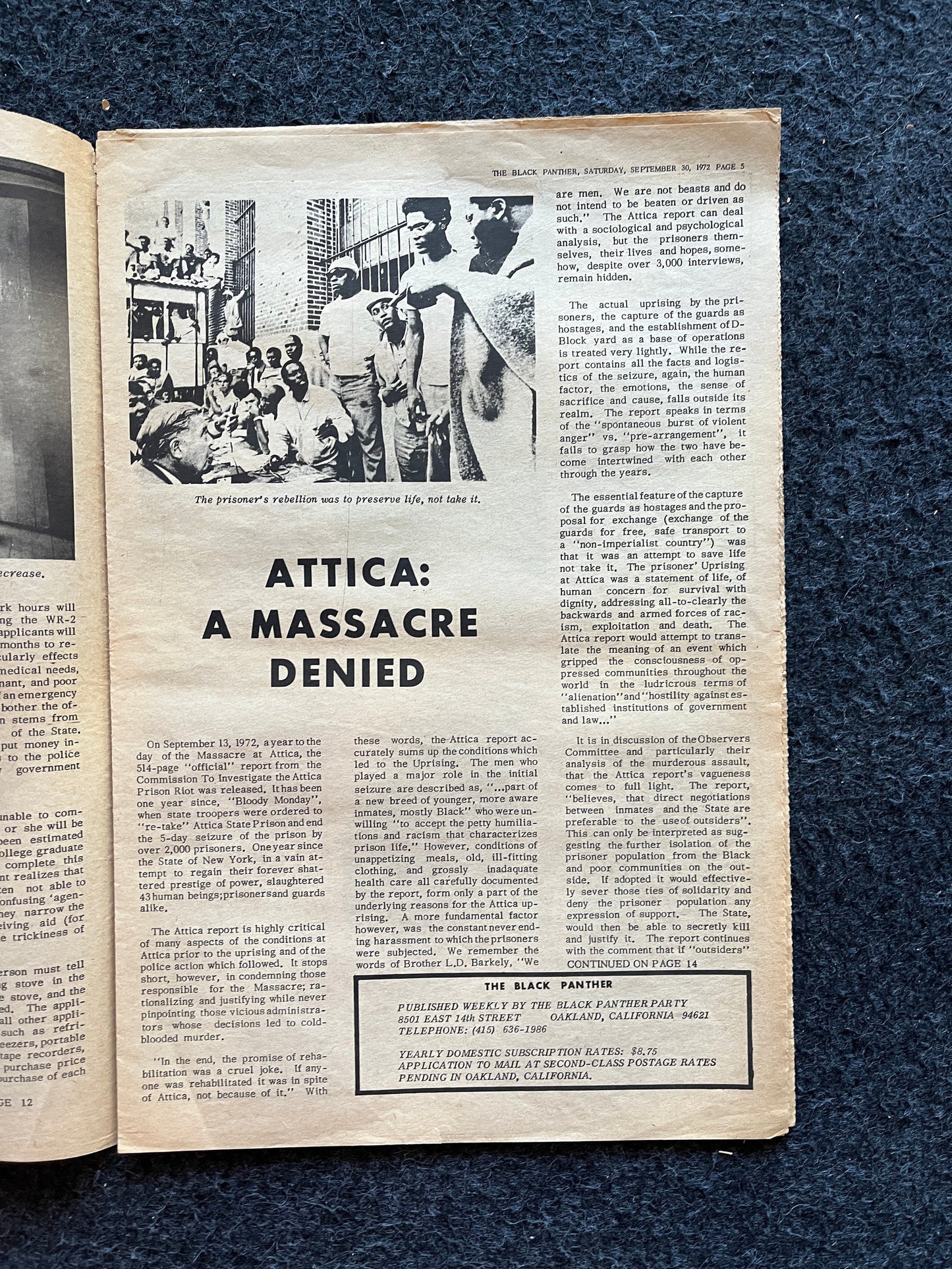 1972 Attica Prison Riot, Munich Olympics, Black Panther Political Party, Restorative Justice Black Excellence, Civil Rights Memorabilia,