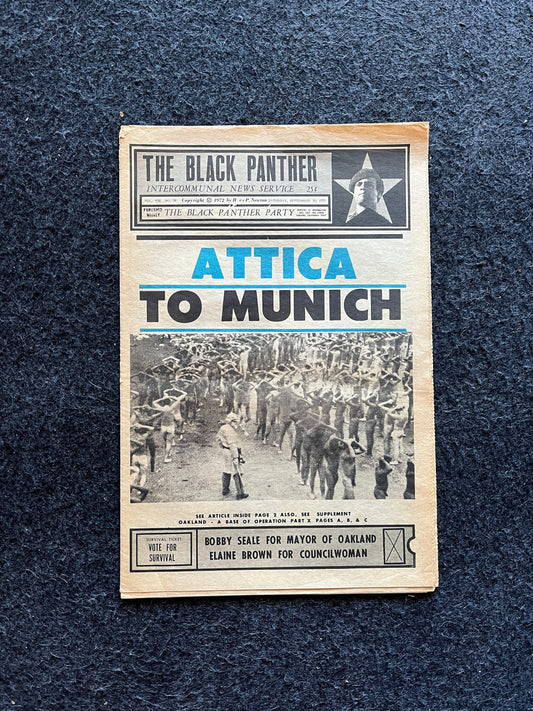 1972 Attica Prison Riot, Munich Olympics, Black Panther Political Party, Restorative Justice Black Excellence, Civil Rights Memorabilia,